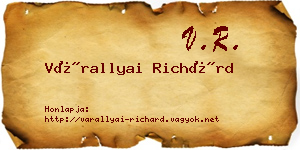 Várallyai Richárd névjegykártya